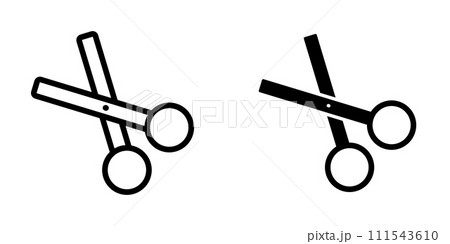 Illustration Vector graphic of scissor icon template Illustration Vector graphic of scissor icon template 111543610