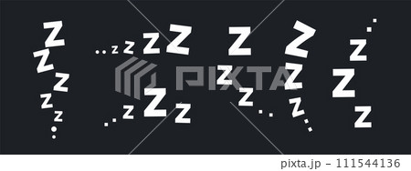 Zzz sleep snore text doodle. Vector snore zzz sleep dream comic cartoon sweet night design graphic. Zzz sleep snore text doodle. Vector snore zzz sleep dream comic cartoon sweet night design graphic. 111544136