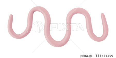 Pink plasticine isolated on white background Pink plasticine isolated on white background 111544359
