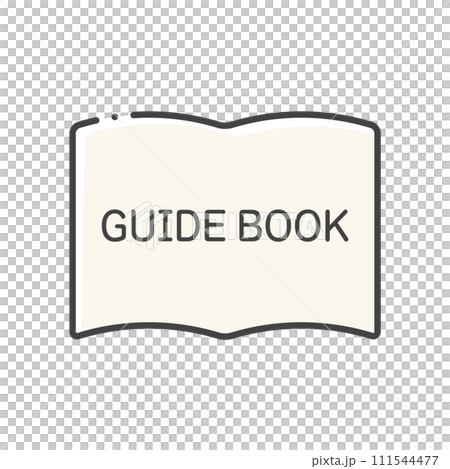 書形圖標，上面寫著 GUIDE BOOK - 簡單指南圖像材料 111544477