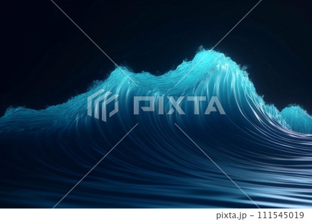 Abstract blue wave background. 3d rendering, 3d illustration. Abstract blue wave background. 3d rendering, 3d illustration. 111545019