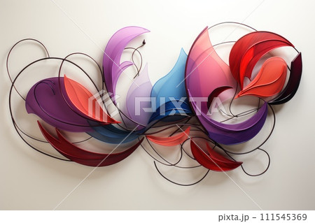 Modern abstract wall decor. Generative AI 111545369