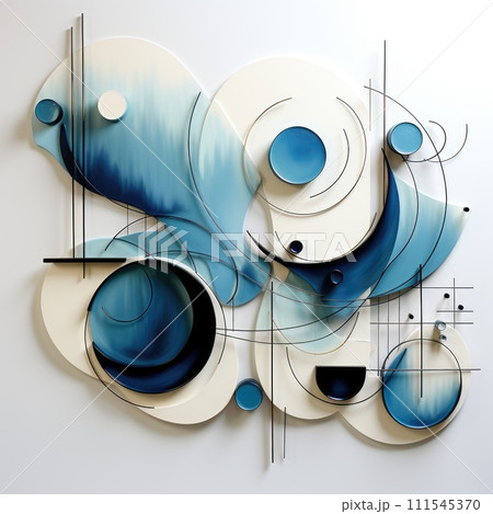 Modern abstract wall decor. Generative AI 111545370