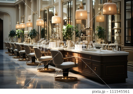 Luxury hair salon. Generative AI Luxury hair salon. Generative AI 111545561