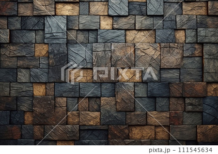 Old black, gray, gold stone wall textured background. Old black, gray, gold stone wall textured background. 111545634