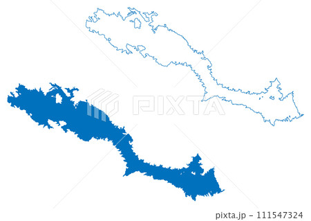 Lake Arenal (Republic of Costa Rica) map vector...のイラスト素材 [111547324 ...