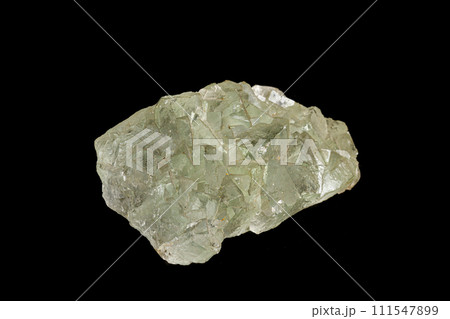 Macro stone mineral Fluorite on a black background Macro stone mineral Fluorite on a black background 111547899