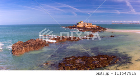 Medieval fortress Saint-Malo, Brittany, France Medieval fortress Saint-Malo, Brittany, France 111547918