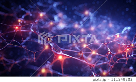 AI-generated content. Neural network abstract image depicting connectivity and complexity 111549202