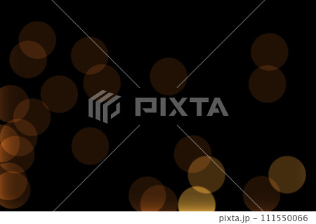 Defocused orange, yellow bokeh, round lamps of varying degrees of blur and transparency on a dark night background. Blank for artwork Defocused orange, yellow bokeh, round lamps of varying degrees of blur and transparency on a dark night background. Blank for artwork 111550066