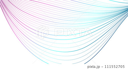 Blue and violet wavy lines abstract elegant background 111552705