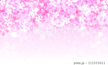桜の花の華やかな背景、16:9サイズ 桜の花の華やかな背景、16:9サイズ 111553011