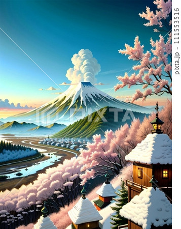 桜のある風景 111553516