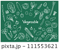 いろいろな野菜の線画イラストセット 111553621