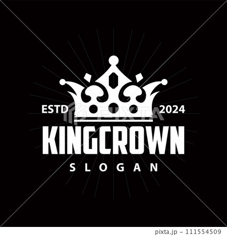 Crown logo design simple beautiful luxury jewelry king and queen princess royal templet illustration Crown logo design simple beautiful luxury jewelry king and queen princess royal templet illustration 111554509