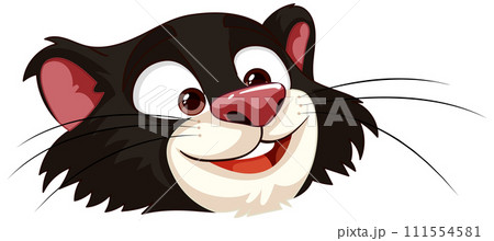 Cheerful Cartoon Skunk Illustration 111554581