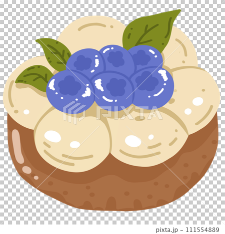 Cake with blueberries illustration Cake with blueberries illustration 111554889