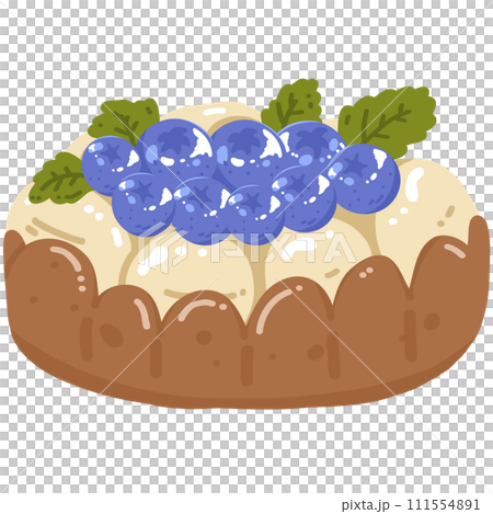 Blueberry Tart illustration Blueberry Tart illustration 111554891