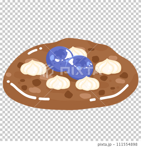 Cookie with blueberries illustration Cookie with blueberries illustration 111554898