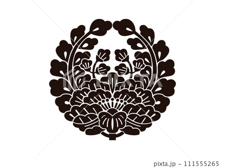 上り藤に牡丹 111555265