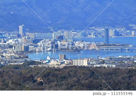 堂山から見る大津市街地の風景 111555546