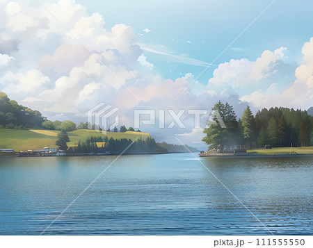 湖と雲 111555550
