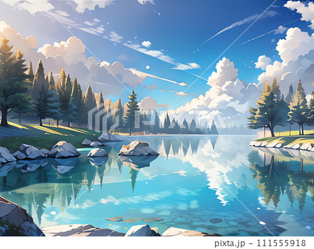 湖面に映る 湖面に映る 111555918