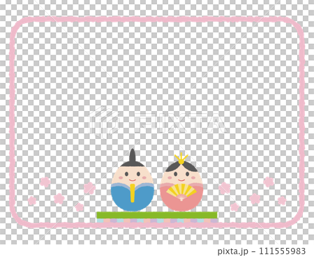 Simple and cute Hinamatsuri frame 111555983