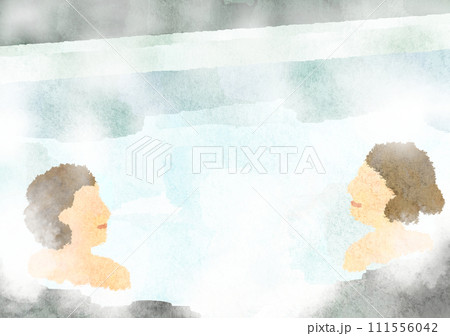 水彩風の温泉ぼかし背景いらすと 男性 女性 水彩風の温泉ぼかし背景いらすと 男性 女性 111556042