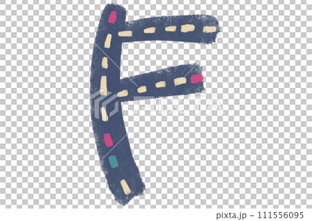 Handwritten illustration of cute letters Alphabet F 111556095