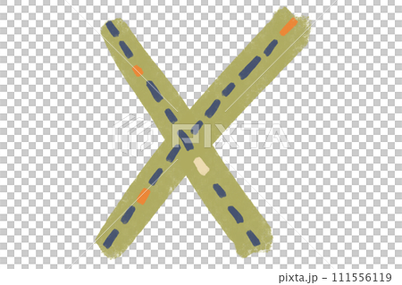 かわいい文字の手書きイラスト アルファベットのX 111556119