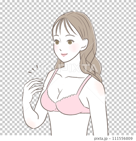 快適なブラジャーをつけて喜ぶ女性 快適なブラジャーをつけて喜ぶ女性 111556809