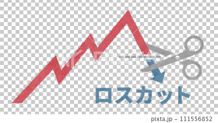 株やFXの投資家やトレーダーによるロスカット、損切のベクターイラスト 株やFXの投資家やトレーダーによるロスカット、損切のベクターイラスト 111556852