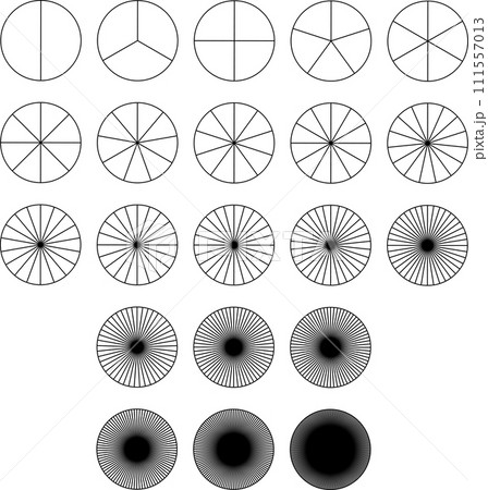 円の分割図セット21種 111557013