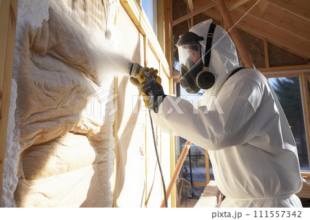 Construction and insulation concept. Generative AI 111557342