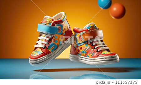 Sports shoes for kids. Generative AI 111557375