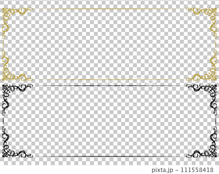 Classic antique gold and black frame 111558418