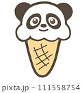 パンダ　アイスクリーム　動物　スイーツ 111558754