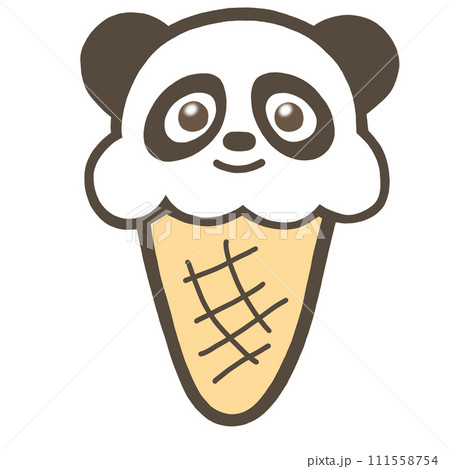 パンダ アイスクリーム 動物 スイーツのイラスト素材 [111558754] - PIXTA