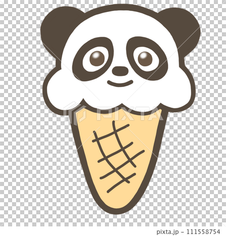 パンダ アイスクリーム 動物 スイーツのイラスト素材 [111558754] - PIXTA