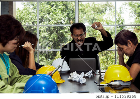 Chief Engineer Expresses Frustration in Meeting; Intensity of Managing a Construction Project Chief Engineer Expresses Frustration in Meeting; Intensity of Managing a Construction Project 111559269