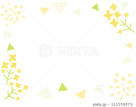 北欧風の背景テンプレート10　菜の花柄 111559573