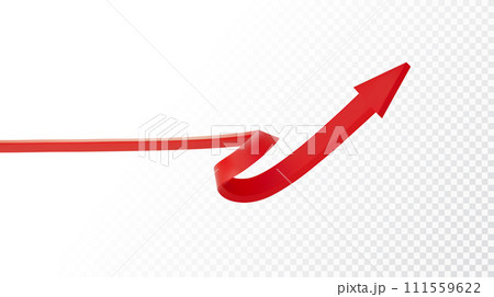 Realistic 3d Detailed Red Arrow on transparent background. Vector illustration for your graphic design. Eps 10 Realistic 3d Detailed Red Arrow on transparent background. Vector illustration for your graphic design. Eps 10 111559622