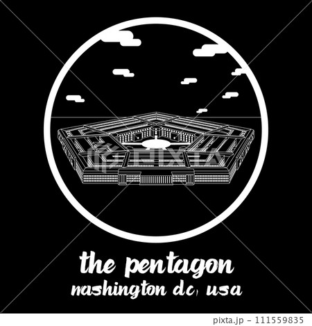 Circle Icon The Pentagon. vector illustration Circle Icon The Pentagon. vector illustration 111559835