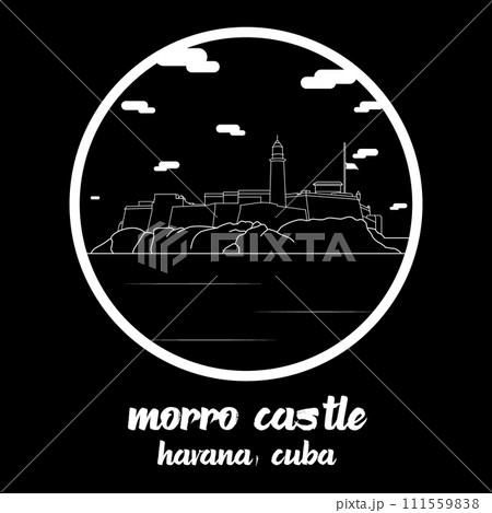 Circle Icon Morro Castle. vector illustration Circle Icon Morro Castle. vector illustration 111559838