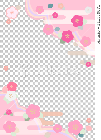 Japanese style floral background, frame Japanese style floral background, frame 111559871