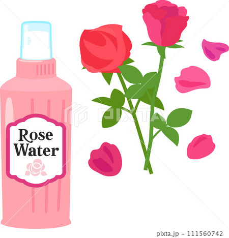 スプレーボトル入りのローズウォーター 111560742