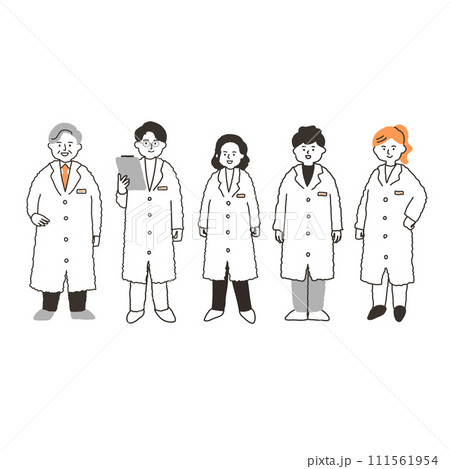 男女の研究者のセット 111561954