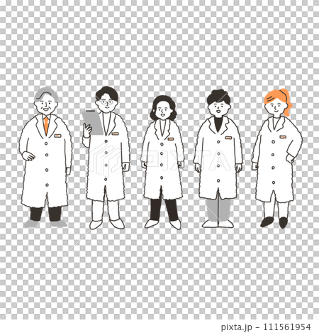 男女の研究者のセット 111561954