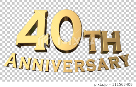 3DCG characters "40th Anniversary/40th Anniversary" Gold, Gold 3DCG characters "40th Anniversary/40th Anniversary" Gold, Gold 111563409